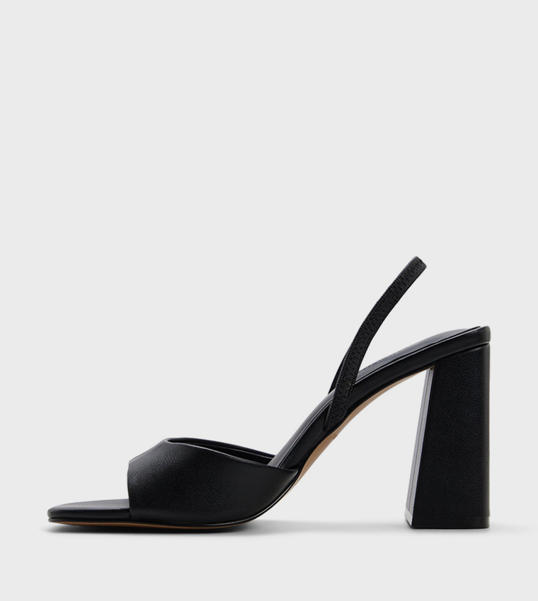 CHELLSEA Open Toe Block Heel Pumps
