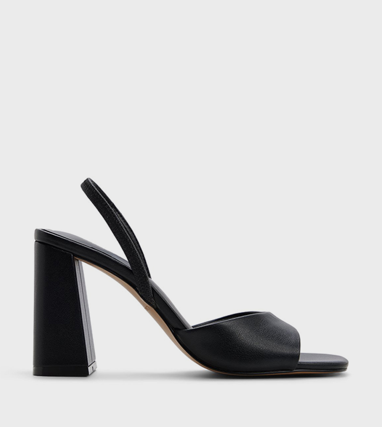 CHELLSEA Open Toe Block Heel Pumps