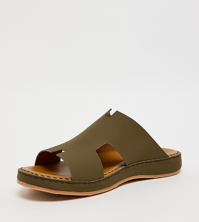 Solid Open Toe Arabic Sandals
