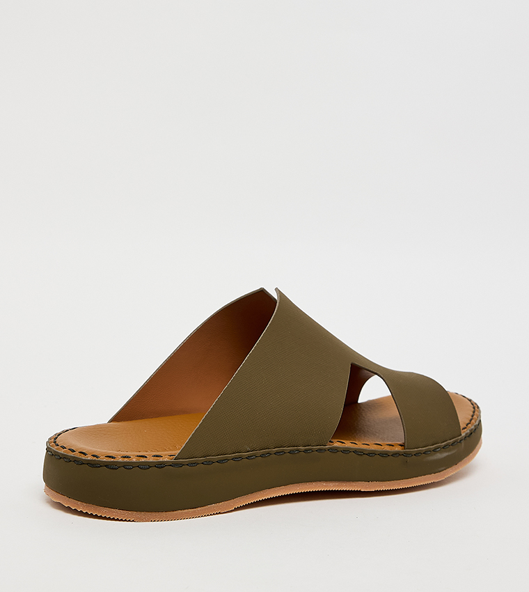 Solid Open Toe Arabic Sandals
