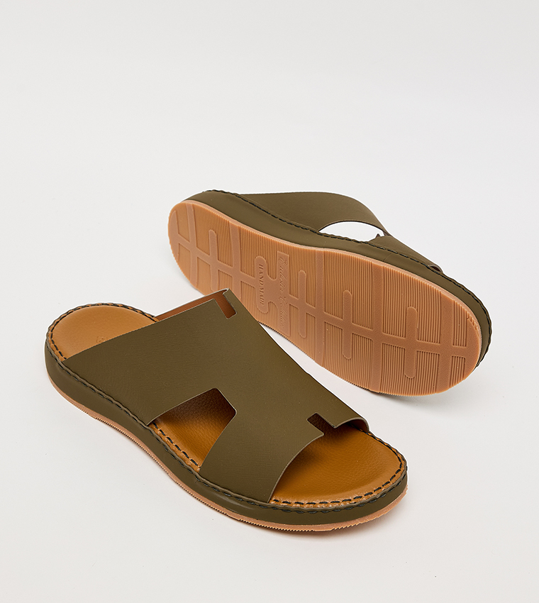 Solid Open Toe Arabic Sandals