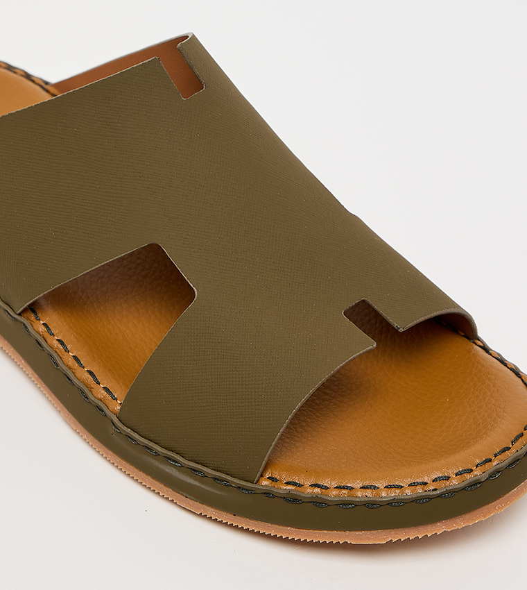 Solid Open Toe Arabic Sandals