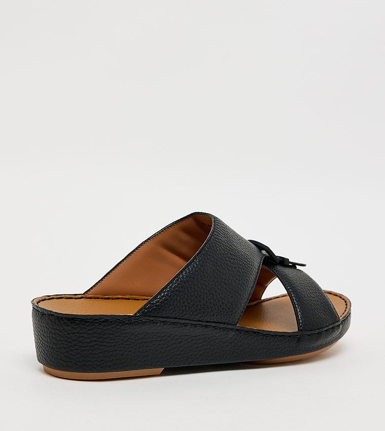 Textured Open Toe Arabic Sandals