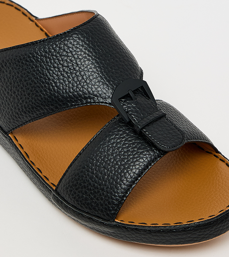 Textured Open Toe Arabic Sandals