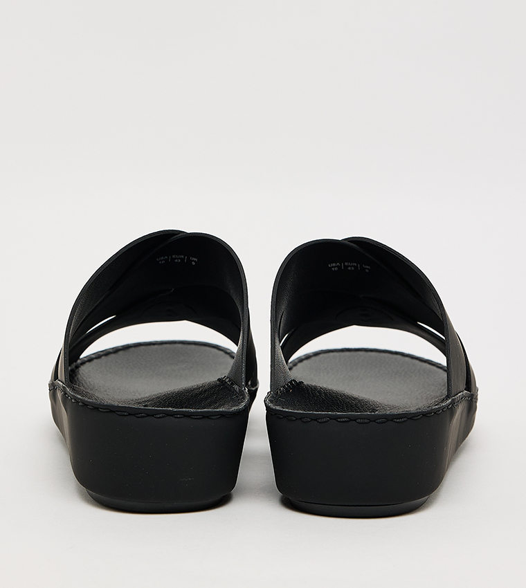 Solid Cut-Out Arabic Sandals