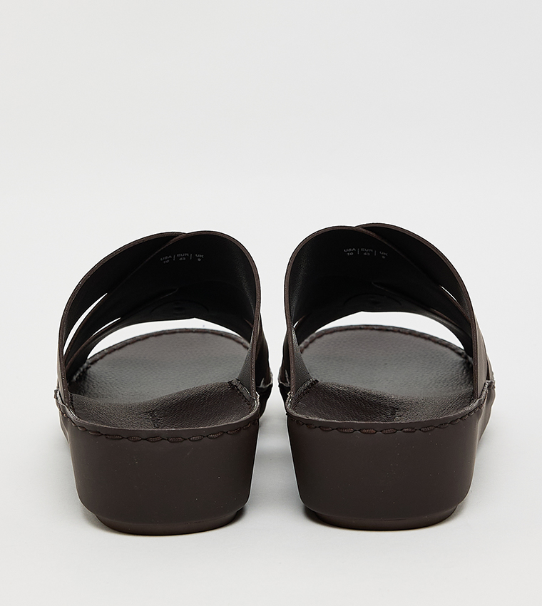 Solid Cut-Out Arabic Sandals