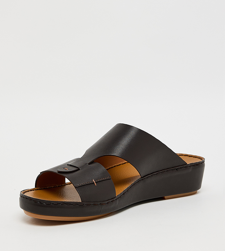 Solid Open Toe Arabic Sandals