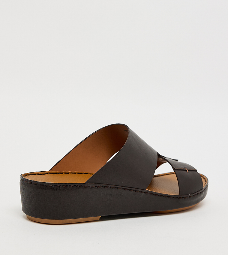 Solid Open Toe Arabic Sandals
