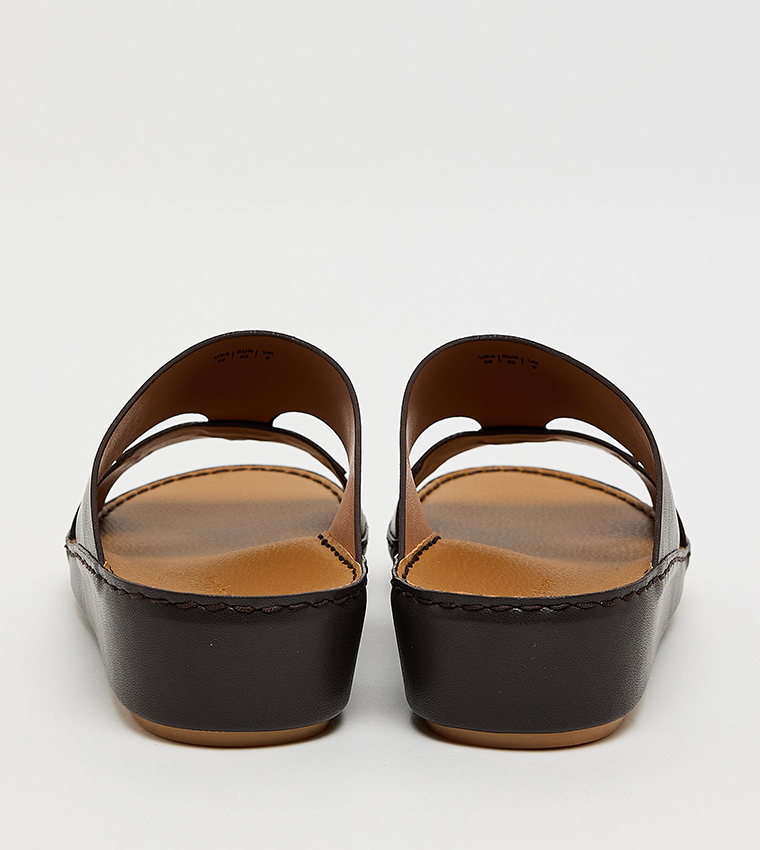 Solid Open Toe Arabic Sandals