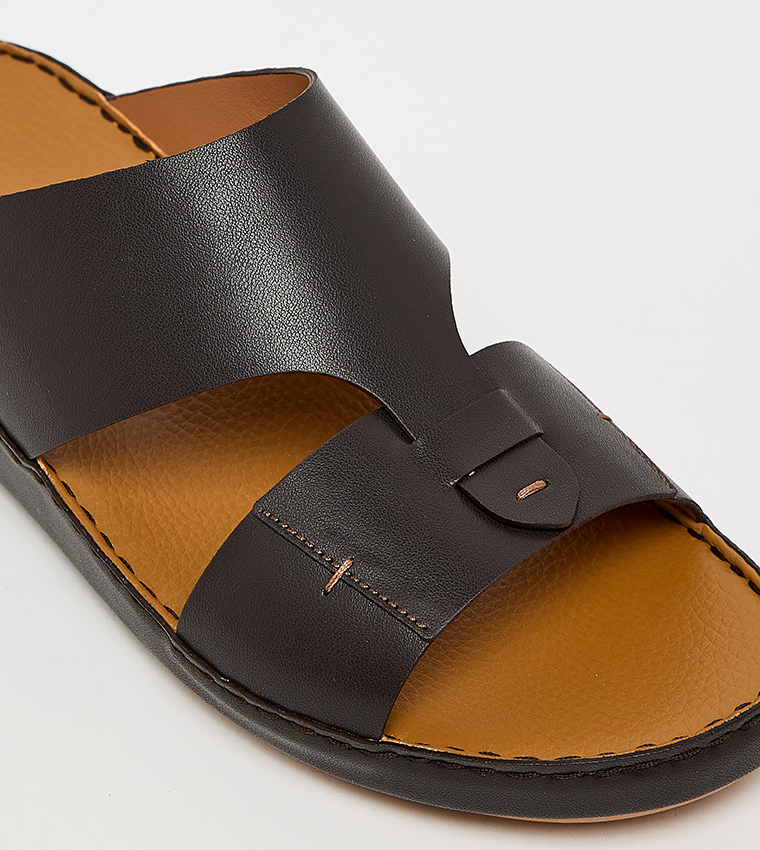 Solid Open Toe Arabic Sandals