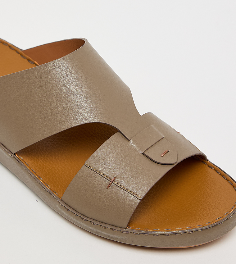 Solid Open Toe Arabic Sandals