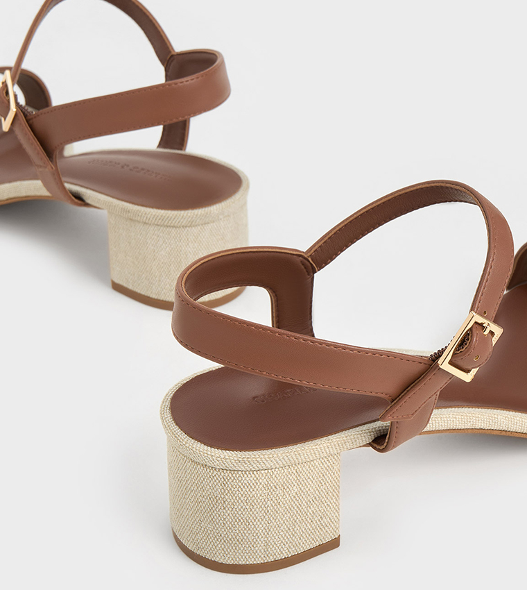 Ankle-Strap Block Heel Sandals