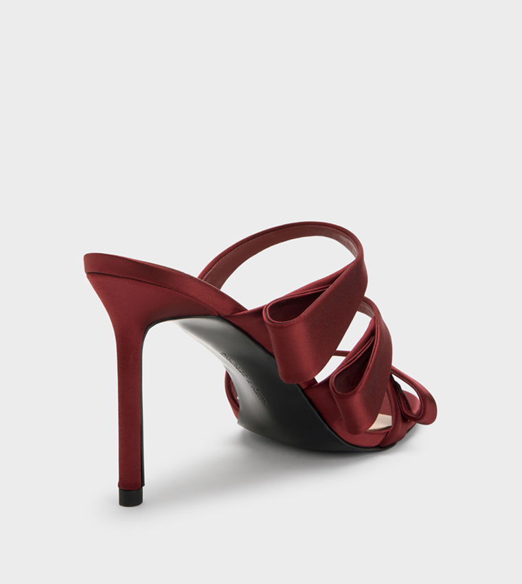 Solid Strappy Stiletto Heel Sandals