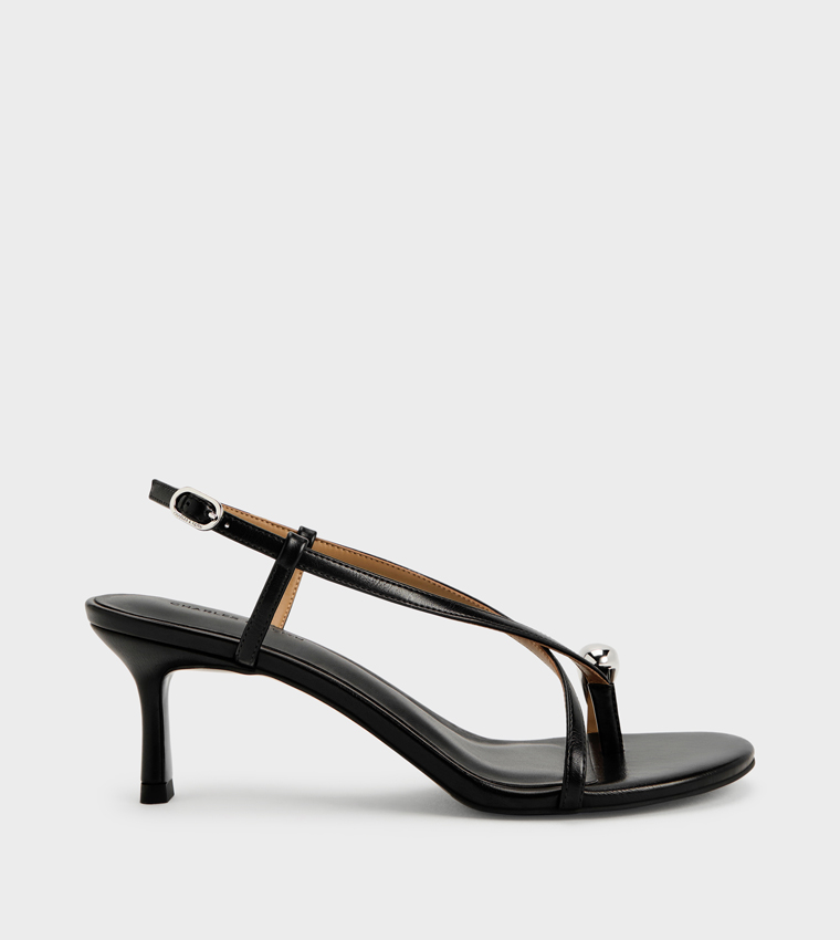 RAINA Solid Slingback Heeled Sandals