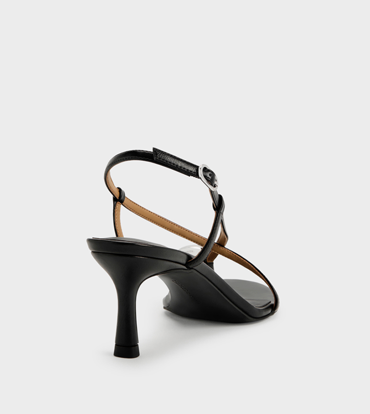 RAINA Solid Slingback Heeled Sandals