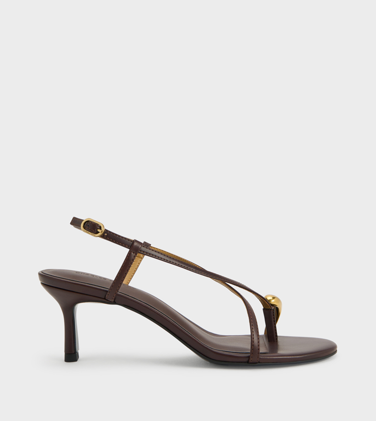 RAINA Solid Slingback Heeled Sandals