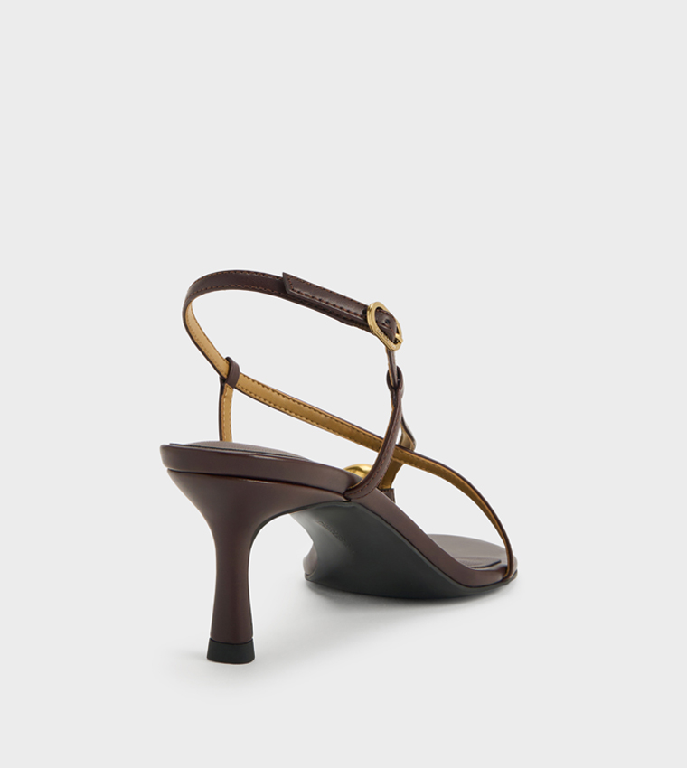 RAINA Solid Slingback Heeled Sandals