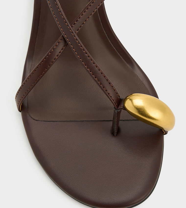 RAINA Solid Slingback Heeled Sandals