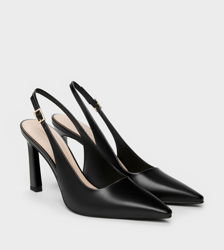 KERRA Solid Slingback Pointed Toe Pumps