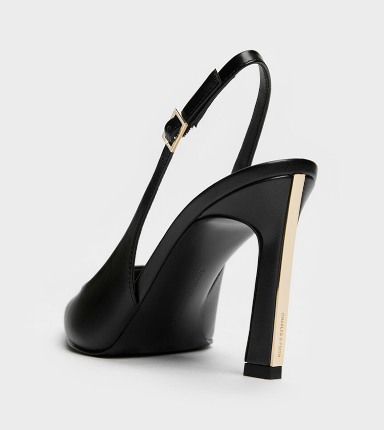 KERRA Solid Slingback Pointed Toe Pumps