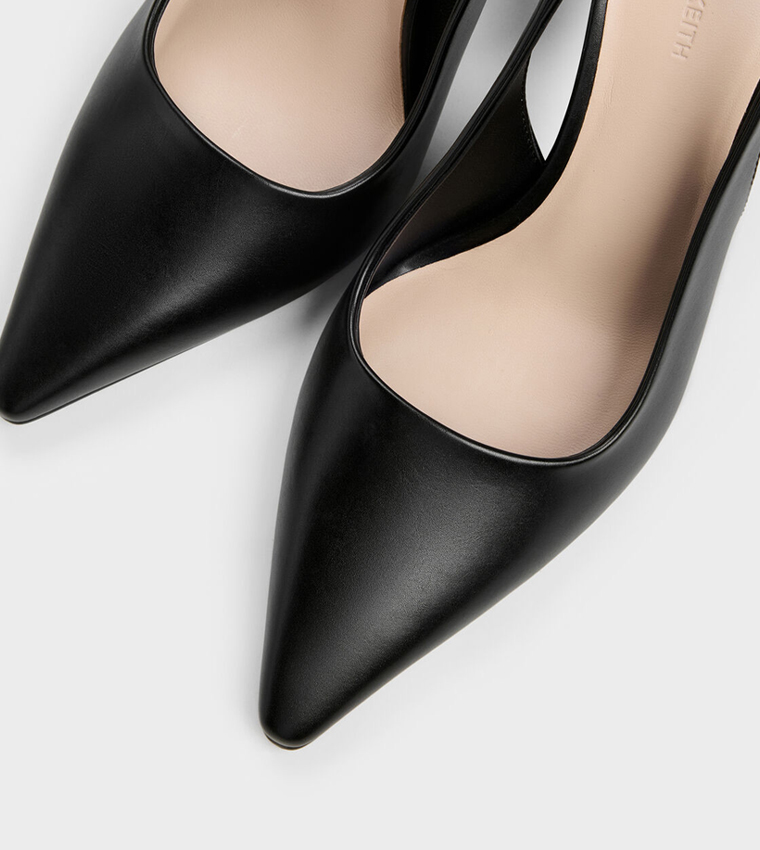 KERRA Solid Slingback Pointed Toe Pumps