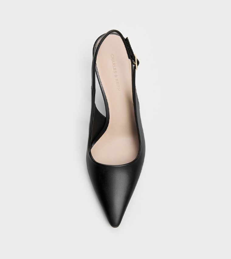 KERRA Solid Slingback Pointed Toe Pumps