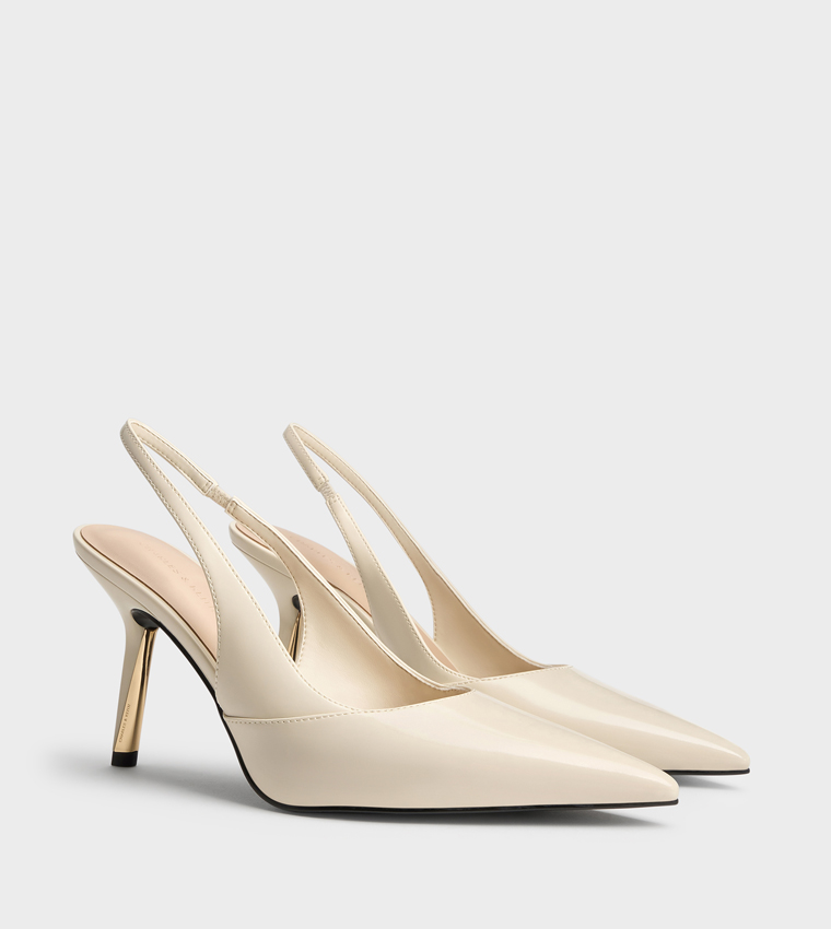 TAYLEN Solid Slingback Stiletto Heel Pumps
