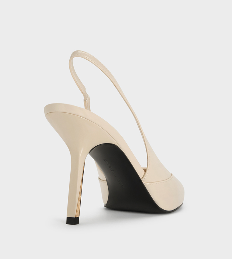 TAYLEN Solid Slingback Stiletto Heel Pumps