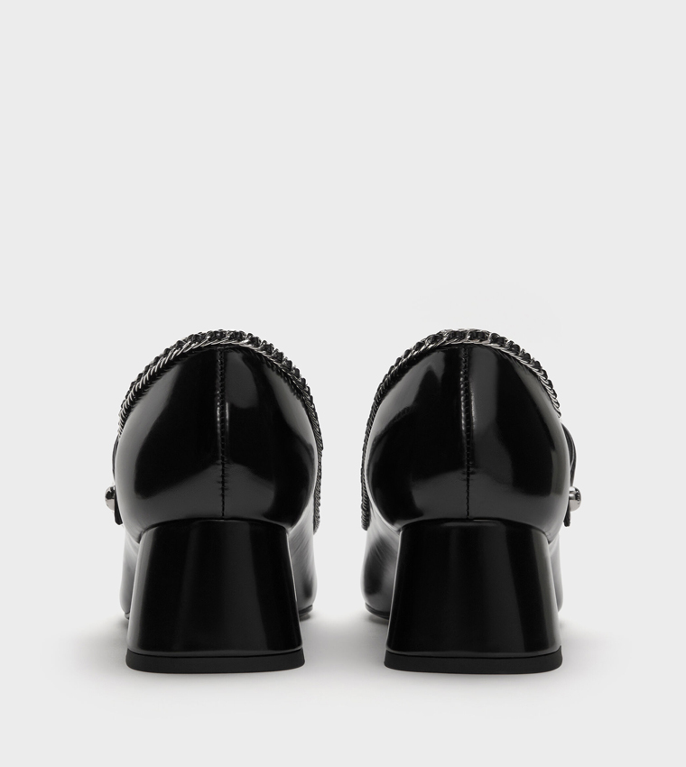 Metal Detail Mary Jane Pumps