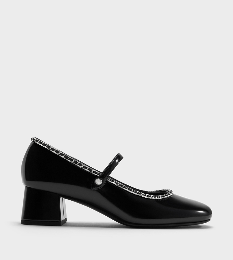 Metal Detail Mary Jane Pumps