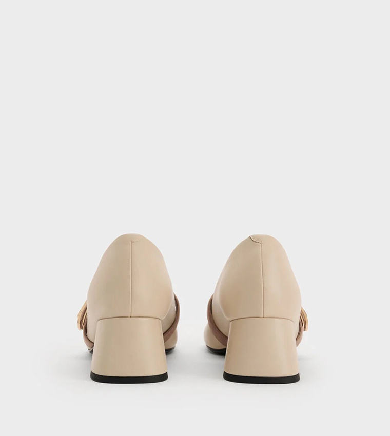 LANDO Metal Accent Mary Jane Pumps