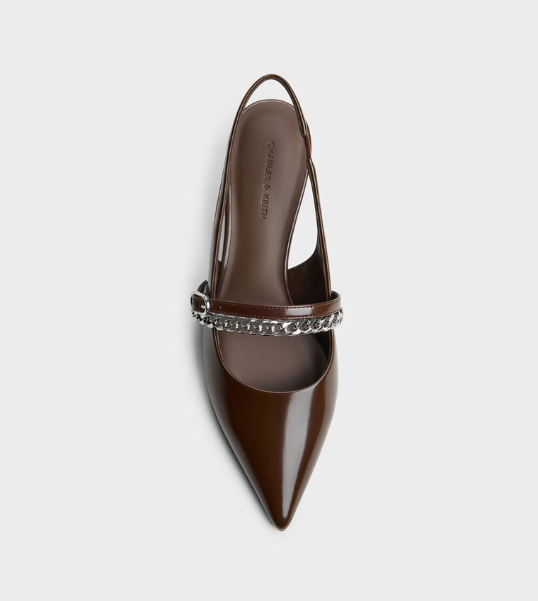 GEORGIE Chain Detail Slingback Mary Jane Pumps