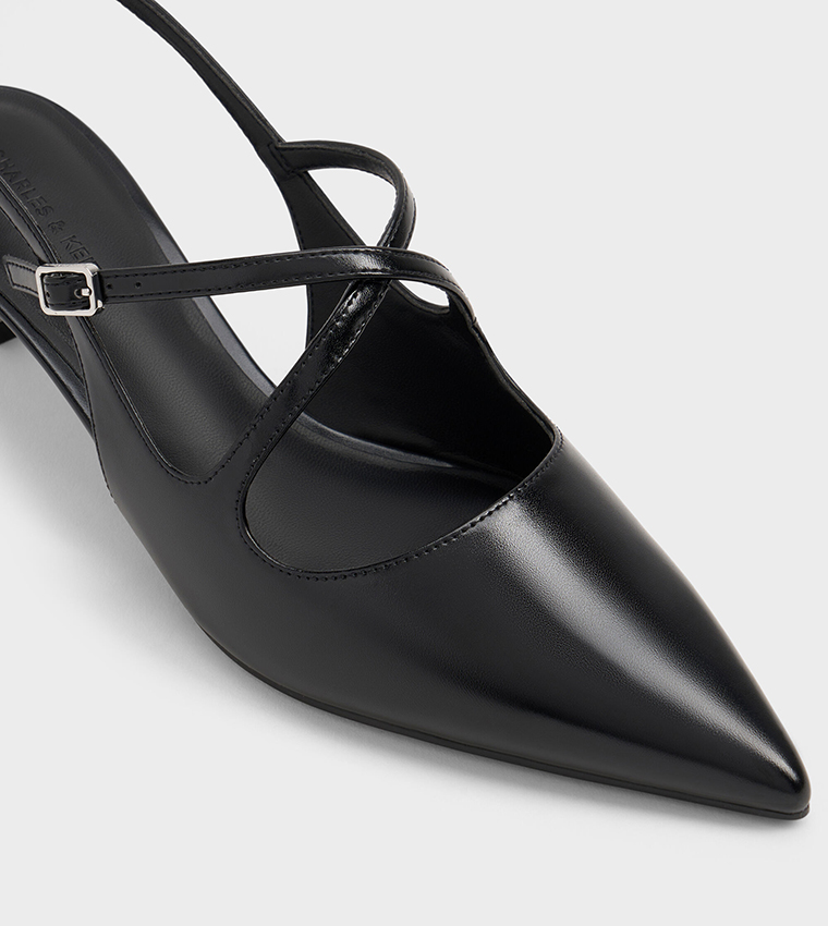 PAULINE Kitten Heel Slingback Pumps