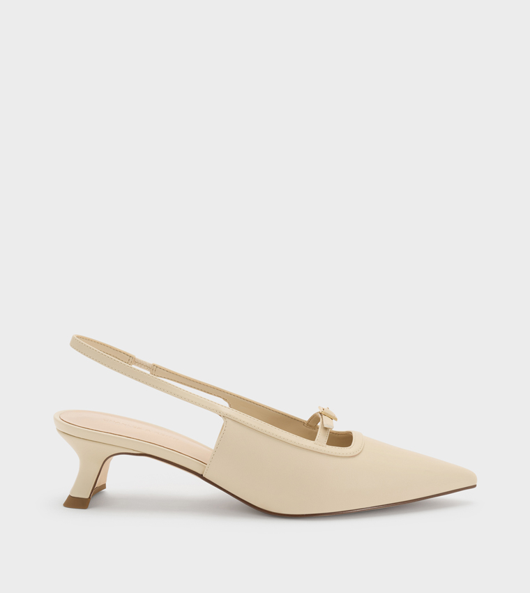 Solid Slingback Pointed Toe Pumps