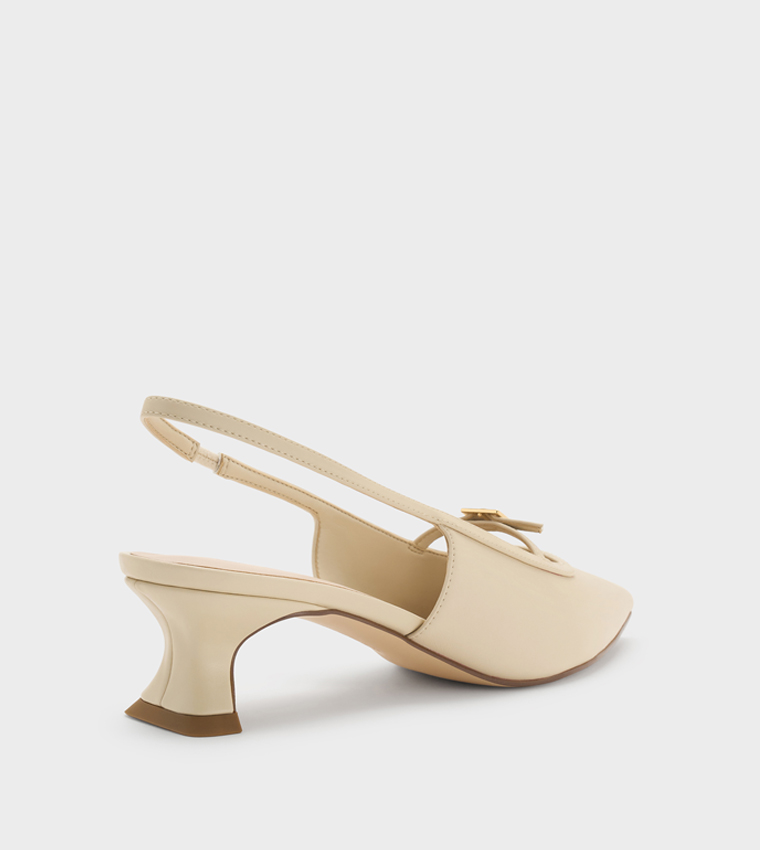 Solid Slingback Pointed Toe Pumps