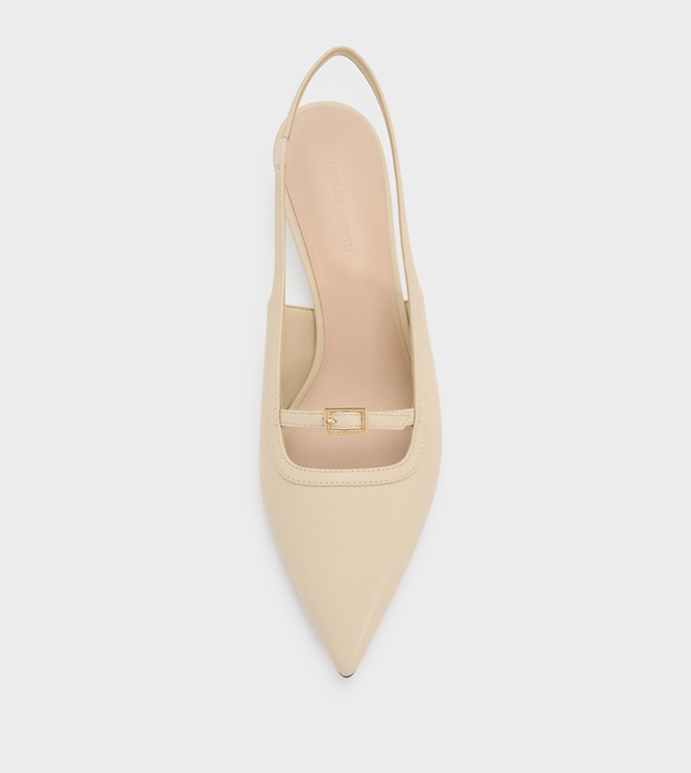 Solid Slingback Pointed Toe Pumps