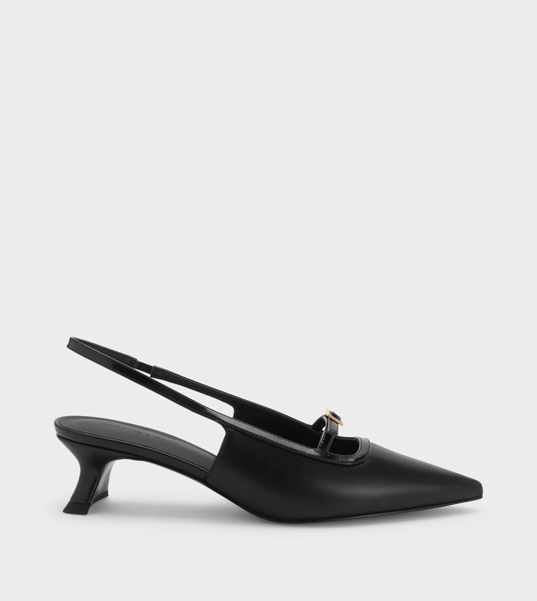 Solid Slingback Pointed Toe Pumps