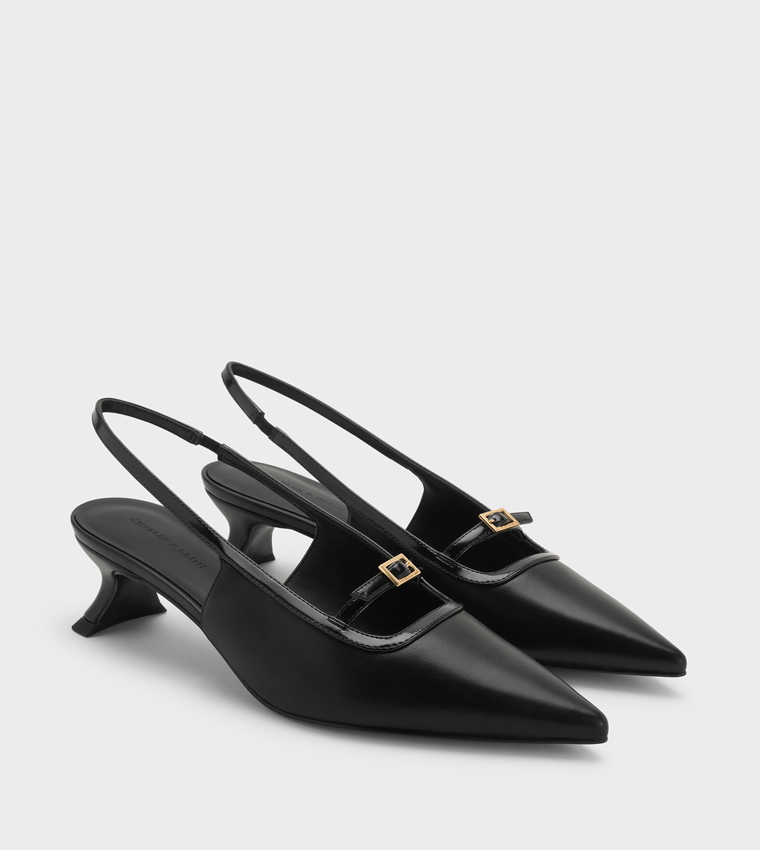 Solid Slingback Pointed Toe Pumps