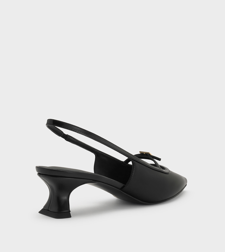 Solid Slingback Pointed Toe Pumps