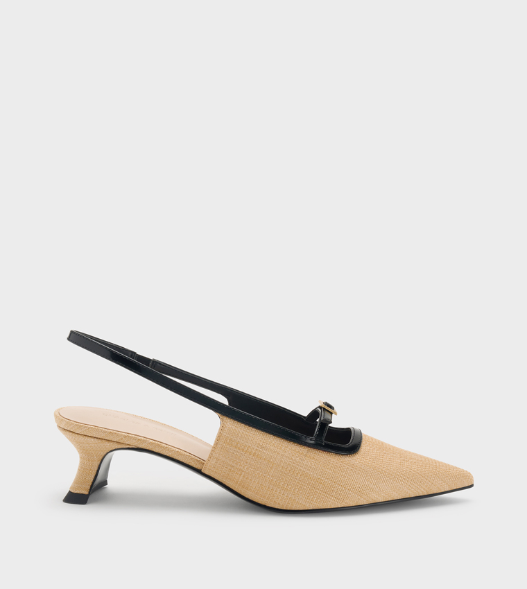 Solid Slingback Pointed Toe Pumps
