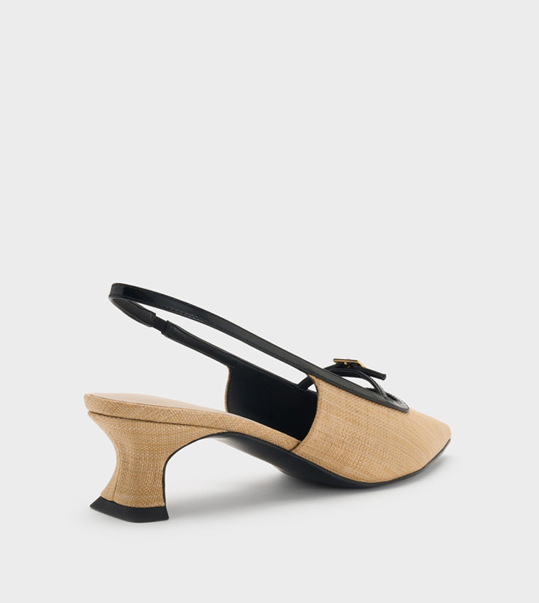 Solid Slingback Pointed Toe Pumps