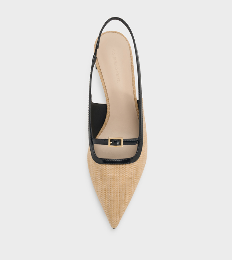 Solid Slingback Pointed Toe Pumps
