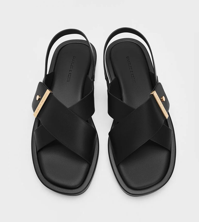 AUDRA Crossover-Strap Flat Sandals