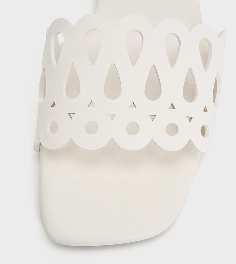 Solid Cut-Out Flat Sandals