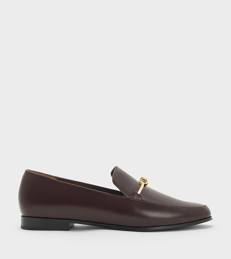 Metallic Knot Bar Loafers