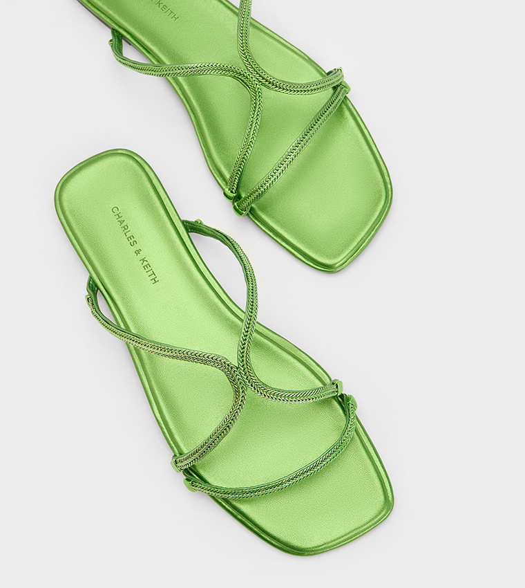 Embellished Open Toe Flat Sandals