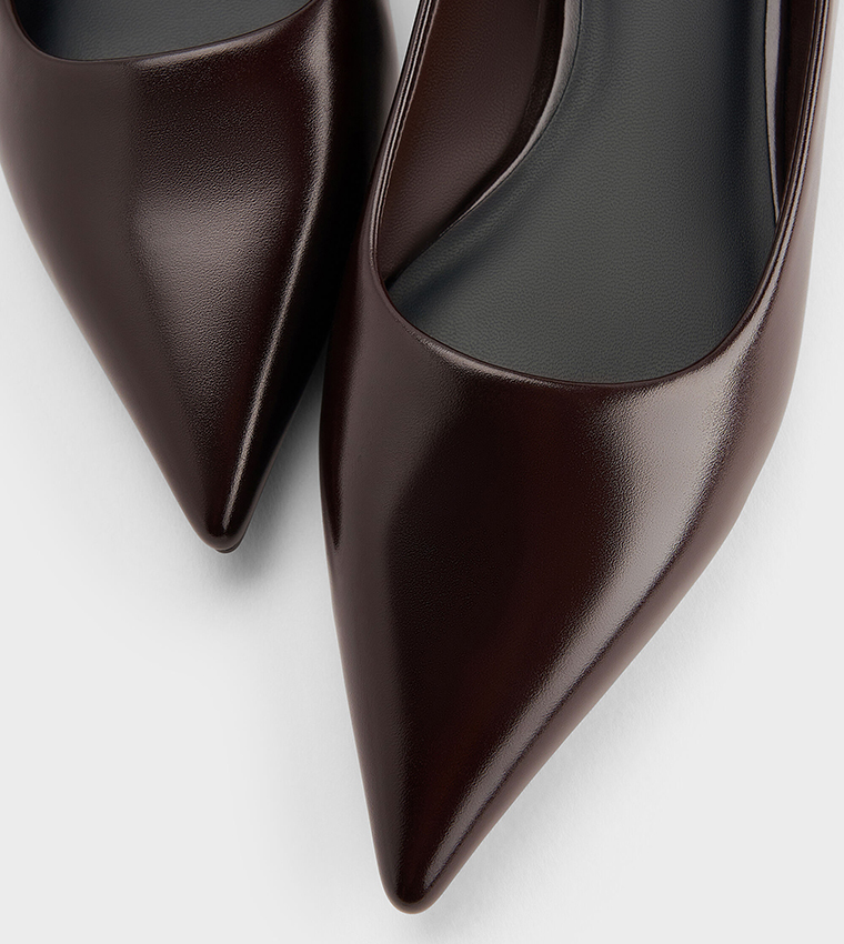 ERINNA Metal Detail Pointed Toe Ballerinas