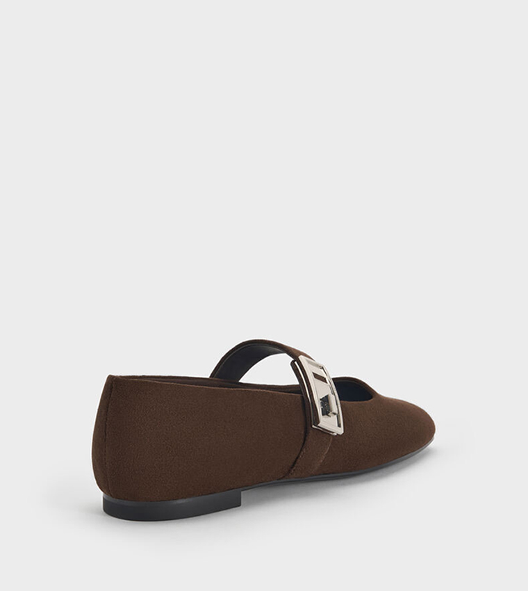 LANDO Faux Suede Mary Jane Shoes