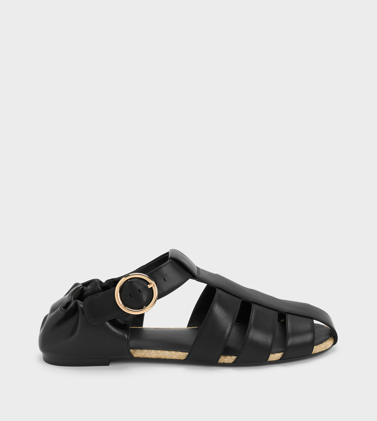 Caged Flat Espadrille Sandals