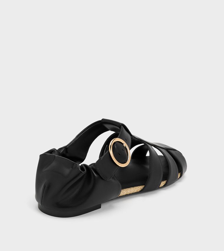 Caged Flat Espadrille Sandals
